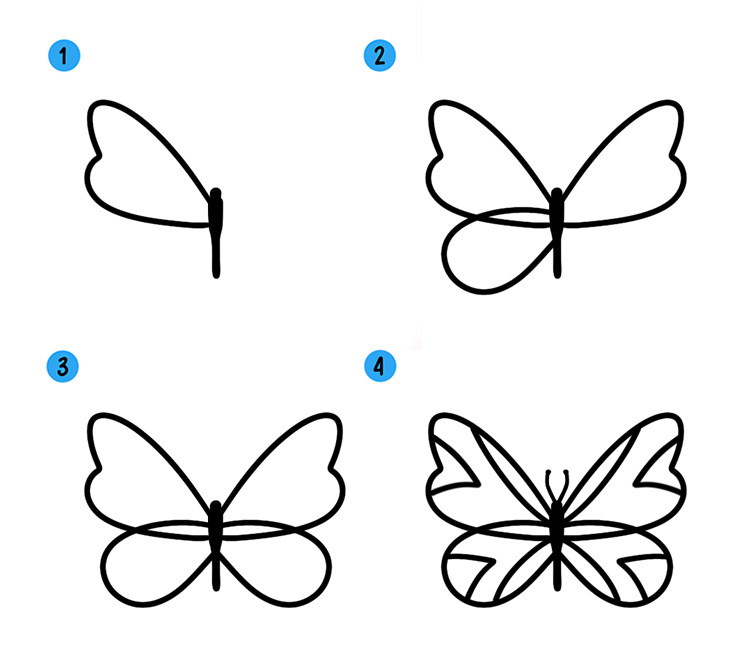 Как нарисовать бабочку