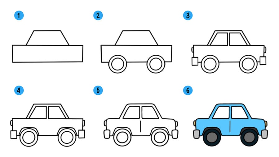 Как нарисовать машину поэтапно карандашом - легкие мастер-классы, фото идеи и примеры