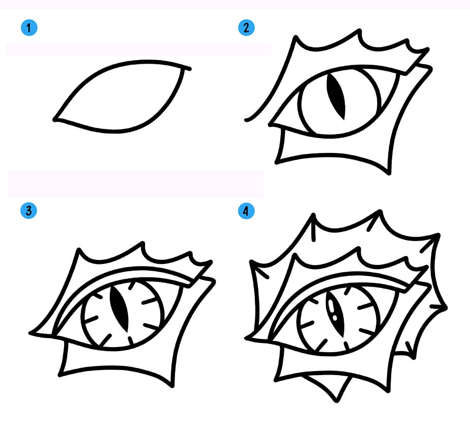 Как нарисовать зловещий глаз карандашом поэтапно