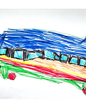 Рисунок автобуса. 3 года 3 месяца