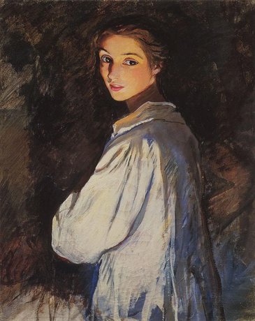 Девушка со свечой. Автопортрет. 1911